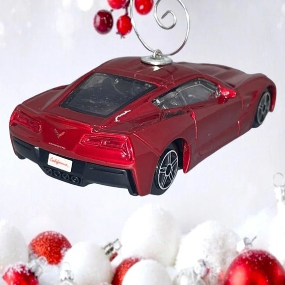 Corvette Stingray 1/43 Car 4.25" ONE OF A KIND Christmas Tree Ornament - Picture 3 of 4